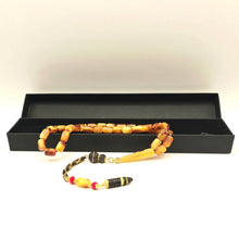 Lade das Bild in den Galerie-Viewer, Tesbih Tespih Damla Kehribar Amber Bernstein 22 Gr Diamond Püskül 925 Echt Silber Rosary Prayerbeads Kapsül Subha Tasbih Misbaha Gebeteskette