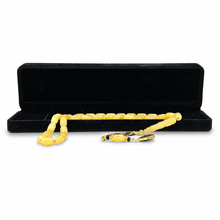 Lade das Bild in den Galerie-Viewer, Tesbih Tespih Echter Bernstein Tesbih 21 Gramm DIAMOND-SERIE Püskül aus 925 Echt-Silber, 585 vergoldet – Rosary Prayerbeads Misbah Subha Tasbeh Handmade in Deutschland