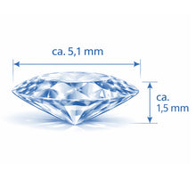 Lade das Bild in den Galerie-Viewer, Diamantring Damen aus ECHTGOLD Weißgold 370 mit echtem Diamanten 0,50 Karat SI – eleganter Solitärring Damenring Verlobungsring