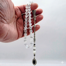 Lade das Bild in den Galerie-Viewer, Tespih Selenit Selection of the Master Collecttion Vizyon Püskül 8mm Rund Küre Gebetskette Rosary Misbah Subha Handmade inkl. Etui