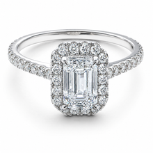 Lade das Bild in den Galerie-Viewer, Diamantring aus echtem 585 Weißgold mit 2 ct. Lab-Grown Diamanten – 100% Handmade