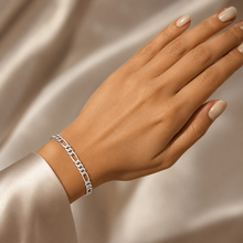 Lade das Bild in den Galerie-Viewer, SARB-BIJOU FIGARO Armband & Fußkette aus 925 Sterling Echt-Silber – für Damen und Herren