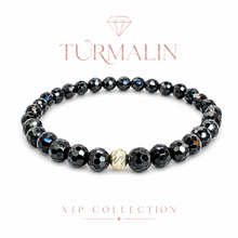 Lade das Bild in den Galerie-Viewer, SARB-BIJOU VIP COLLECTION – Turmalin-Armband A+ Qualität mit 925-Silber-Verschluss, facettierten Perlen und elastischem Gummizug