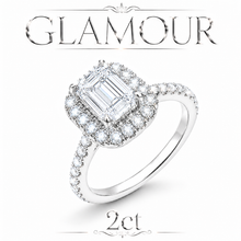 Lade das Bild in den Galerie-Viewer, Diamantring aus echtem 585 Weißgold mit 2 ct. Lab-Grown Diamanten – 100% Handmade