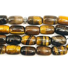 Lade das Bild in den Galerie-Viewer, Tesbih Tespih TIGERAUGE KAPLAN GÖZÜ Echter Stein Rosary Prayerbeads Kapsül Subha Tasbih Misbaha Gebeteskette