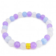 Lade das Bild in den Galerie-Viewer, Aquamarin, Amethyst & Rosenquarz Armband Damen – 925 Echt-Silber Verschluss – Handmade in Deutschland | SARB-BIJOU