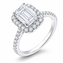 Lade das Bild in den Galerie-Viewer, Diamantring aus echtem 585 Weißgold mit 2 ct. Lab-Grown Diamanten – 100% Handmade