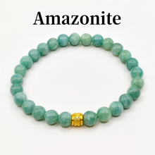 Lade das Bild in den Galerie-Viewer, Amazonit Armband Damen – A+ Qualität Amazonit Perlen mit 925 Echt-Silber Verschluss | Handmade in Deutschland | SARB-BIJOU