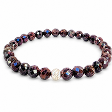 Lade das Bild in den Galerie-Viewer, Granat-Armband A+ Qualität mit 925 Silberverschluss – facettierte Naturperlen, elastisch, Handmade in Deutschland | SARB-BIJOU VIP COLLECTION