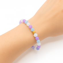 Lade das Bild in den Galerie-Viewer, Aquamarin, Amethyst & Rosenquarz Armband Damen – 925 Echt-Silber Verschluss – Handmade in Deutschland | SARB-BIJOU