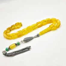 Lade das Bild in den Galerie-Viewer, Tesbih Tespih Damla Kehribar Amber Bernstein 20 Gr Vizyon Püskül 925 Echt Silber Rosary Prayerbeads Kapsül Subha Tasbih Misbaha Gebeteskette