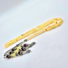Lade das Bild in den Galerie-Viewer, Tesbih Tespih Damla Kehribar Amber Bernstein 13 Gr Vizyon Püskül 925 Echt Silber Rosary Prayerbeads Kapsül Subha Tasbih Misbaha Gebeteskette