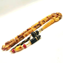 Lade das Bild in den Galerie-Viewer, Tesbih Tespih Damla Kehribar Amber Bernstein 22 Gr Diamond Püskül 925 Echt Silber Rosary Prayerbeads Kapsül Subha Tasbih Misbaha Gebeteskette