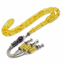 Lade das Bild in den Galerie-Viewer, Damla Kehribar Amber Bernstein SU DAMLASI 13 Gr VIZYON SERIES Püskül 925 Echt Silber Rosary Prayerbeads Kapsül Subha Tasbih Misbaha Gebeteskette