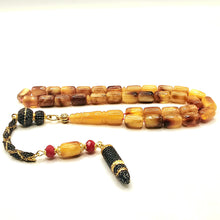 Lade das Bild in den Galerie-Viewer, Tesbih Tespih Damla Kehribar Amber Bernstein 22 Gr Diamond Püskül 925 Echt Silber Rosary Prayerbeads Kapsül Subha Tasbih Misbaha Gebeteskette