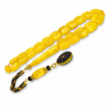 Lade das Bild in den Galerie-Viewer, Tesbih Tespih Echter Bernstein Tesbih 21 Gramm DIAMOND-SERIE Püskül aus 925 Echt-Silber, 585 vergoldet – Rosary Prayerbeads Misbah Subha Tasbeh Handmade in Deutschland