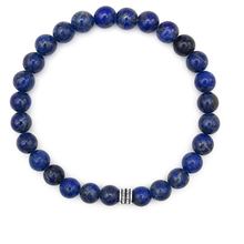 Lade das Bild in den Galerie-Viewer, Lapislazuli Armband Damen 6 mm – A+ Qualität mit 925 Echt-Silber Verschluss | Handmade in Deutschland | SARB-BIJOU