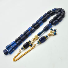 Lade das Bild in den Galerie-Viewer, Tesbih Tespih ZAR Parlament Mavi / Blue Vizyon Püskül Kapsül Blau Prayerbeads Rosary Gebetskette Misbaha Design