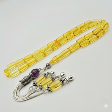 Lade das Bild in den Galerie-Viewer, Damla Kehribar Amber Bernstein SU DAMLASI 13 Gr VIZYON SERIES Püskül 925 Echt Silber Rosary Prayerbeads Kapsül Subha Tasbih Misbaha Gebeteskette