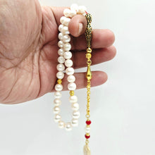 Lade das Bild in den Galerie-Viewer, Tesbih Tespih PERLE INCI Echter Stein Rosary Prayerbeads Kapsül Subha Tasbih Misbaha Gebeteskette