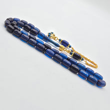 Lade das Bild in den Galerie-Viewer, Tesbih Tespih ZAR Parlament Mavi / Blue Vizyon Püskül Kapsül Blau Prayerbeads Rosary Gebetskette Misbaha Design