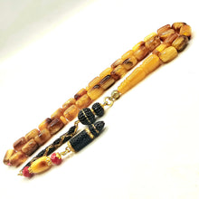 Lade das Bild in den Galerie-Viewer, Tesbih Tespih Damla Kehribar Amber Bernstein 22 Gr Diamond Püskül 925 Echt Silber Rosary Prayerbeads Kapsül Subha Tasbih Misbaha Gebeteskette