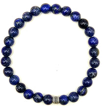 Lade das Bild in den Galerie-Viewer, Lapislazuli Armband Damen 6 mm – A+ Qualität mit 925 Echt-Silber Verschluss | Handmade in Deutschland | SARB-BIJOU