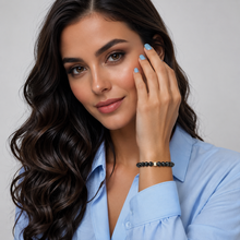 Lade das Bild in den Galerie-Viewer, SARB-BIJOU VIP COLLECTION – Turmalin-Armband A+ Qualität mit 925-Silber-Verschluss, facettierten Perlen und elastischem Gummizug