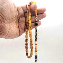 Lade das Bild in den Galerie-Viewer, Tesbih Tespih Damla Kehribar Amber Bernstein 22 Gr Diamond Püskül 925 Echt Silber Rosary Prayerbeads Kapsül Subha Tasbih Misbaha Gebeteskette