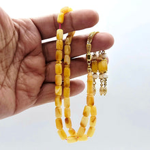 Lade das Bild in den Galerie-Viewer, Tesbih Tespih Damla Kehribar Amber Bernstein 15 Gr Vizyon Püskül 925 Echt Silber Rosary Prayerbeads Kapsül Subha Tasbih Misbaha Gebeteskette