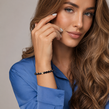 Lade das Bild in den Galerie-Viewer, SARB-BIJOU VIP COLLECTION – Turmalin-Armband A+ Qualität mit 925-Silber-Verschluss, facettierten Perlen und elastischem Gummizug
