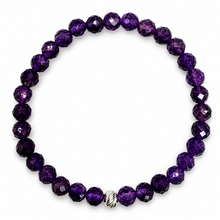Lade das Bild in den Galerie-Viewer, Amethyst Armband A+ Qualität – Facettierte Edelsteinperlen mit 925 Silberverschluss | SARB-BIJOU VIP COLLECTION
