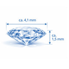 Lade das Bild in den Galerie-Viewer, Diamantring Damen aus ECHTGOLD Weißgold 370 mit echtem Diamanten 0,30 Karat SI – eleganter Solitärring Damenring Verlobungsring
