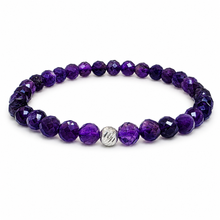 Lade das Bild in den Galerie-Viewer, Amethyst Armband A+ Qualität – Facettierte Edelsteinperlen mit 925 Silberverschluss | SARB-BIJOU VIP COLLECTION
