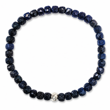 Lade das Bild in den Galerie-Viewer, Saphir Armband A+ Qualität – Facettierte Edelsteinperlen mit 925 Silberverschluss | SARB-BIJOU VIP COLLECTION
