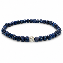 Lade das Bild in den Galerie-Viewer, Saphir Armband A+ Qualität – Facettierte Edelsteinperlen mit 925 Silberverschluss | SARB-BIJOU VIP COLLECTION
