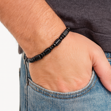 Lade das Bild in den Galerie-Viewer, Hämatit Armband Herren Ø60mm – Naturstein Schmuck – Geschenk im Etui
