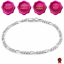 Lade das Bild in den Galerie-Viewer, SARB-BIJOU FIGARO Armband &amp; Fußkette aus 925 Sterling Echt-Silber – für Damen und Herren
