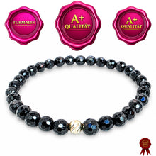Lade das Bild in den Galerie-Viewer, SARB-BIJOU VIP COLLECTION – Turmalin-Armband A+ Qualität mit 925-Silber-Verschluss, facettierten Perlen und elastischem Gummizug
