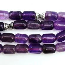 Lade das Bild in den Galerie-Viewer, Tesbih Tespih AMETHYST Echter Stein Rosary Prayerbeads Kapsül Subha Tasbih Misbaha Gebeteskette
