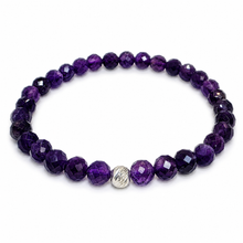 Lade das Bild in den Galerie-Viewer, Amethyst Armband A+ Qualität – Facettierte Edelsteinperlen mit 925 Silberverschluss | SARB-BIJOU VIP COLLECTION
