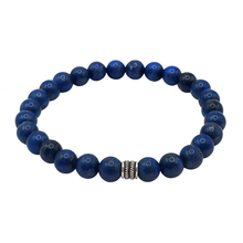 Lade das Bild in den Galerie-Viewer, Lapislazuli Armband Damen 6 mm – A+ Qualität mit 925 Echt-Silber Verschluss | Handmade in Deutschland | SARB-BIJOU
