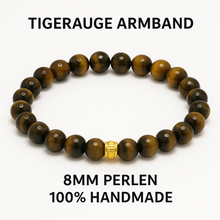 Lade das Bild in den Galerie-Viewer, Tesbih &amp; Armband Tigerauge Kaplangözü Rund 8mm Edelstein Edelstein Tespih Gebetskette Subha
