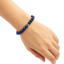 Lade das Bild in den Galerie-Viewer, Lapislazuli Armband Damen 6 mm – A+ Qualität mit 925 Echt-Silber Verschluss | Handmade in Deutschland | SARB-BIJOU
