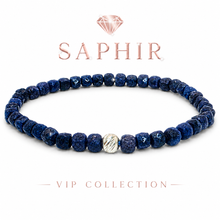 Lade das Bild in den Galerie-Viewer, Saphir Armband A+ Qualität – Facettierte Edelsteinperlen mit 925 Silberverschluss | SARB-BIJOU VIP COLLECTION
