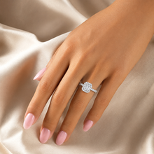 Lade das Bild in den Galerie-Viewer, Diamantring aus echtem 585 Weißgold mit 2 ct. Lab-Grown Diamanten – 100% Handmade
