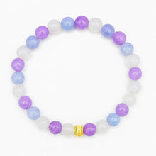 Lade das Bild in den Galerie-Viewer, Aquamarin, Amethyst &amp; Rosenquarz Armband Damen – 925 Echt-Silber Verschluss – Handmade in Deutschland | SARB-BIJOU
