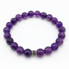 Lade das Bild in den Galerie-Viewer, Amethyst Armband Damen – A+ Qualität Amethyst Perlen mit 925 Echt-Silber-Verschluss | Handmade in Deutschland by SARB-BIJOU
