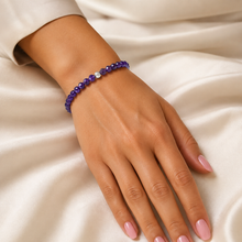 Lade das Bild in den Galerie-Viewer, Amethyst Armband A+ Qualität – Facettierte Edelsteinperlen mit 925 Silberverschluss | SARB-BIJOU VIP COLLECTION
