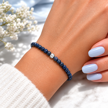 Lade das Bild in den Galerie-Viewer, Saphir Armband A+ Qualität – Facettierte Edelsteinperlen mit 925 Silberverschluss | SARB-BIJOU VIP COLLECTION
